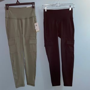 Old Navy Elevate Leggings-Small,7/8 Ankle, High Rise, Black, Olive (NWT)